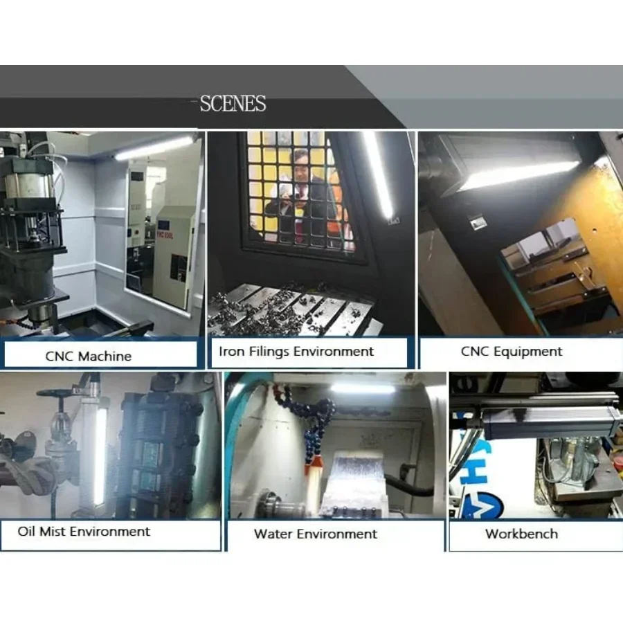 110-220 В 24-36 В 85 см светодиодная трубка для станка с ЧПУ рабочий свет взрывозащищенный IP68 водонепроницаемый вращающийся промышленный светильник из алюминиевого сплава