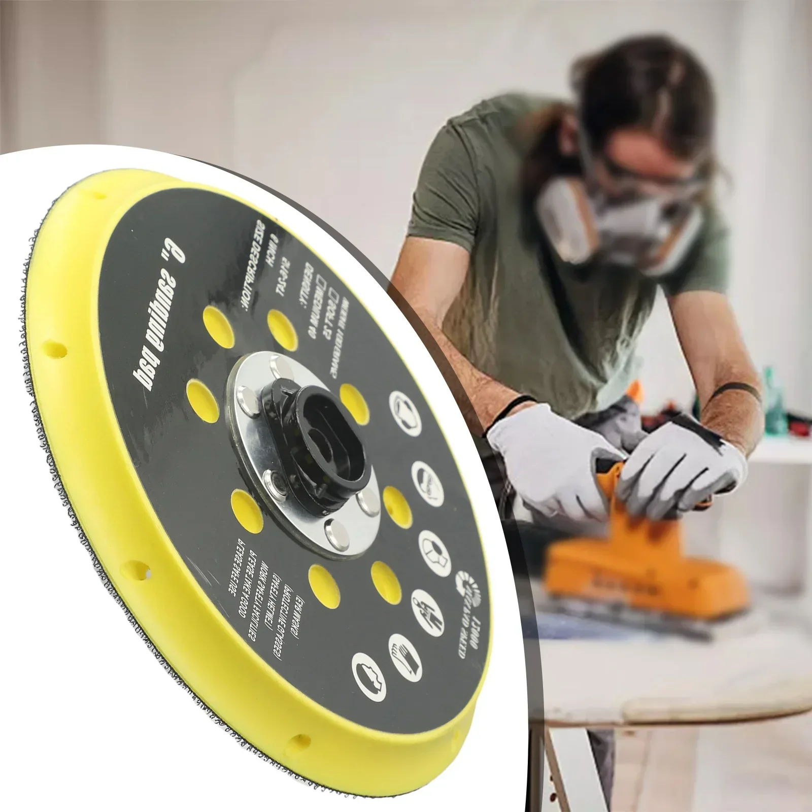 Imagem -03 - Polegada 150 mm Lixadeira Almofada de Apoio 17 Furos para Festool Bo6030 Bo6040 Lixadeira Ferramentas Elétricas Acessórios 6