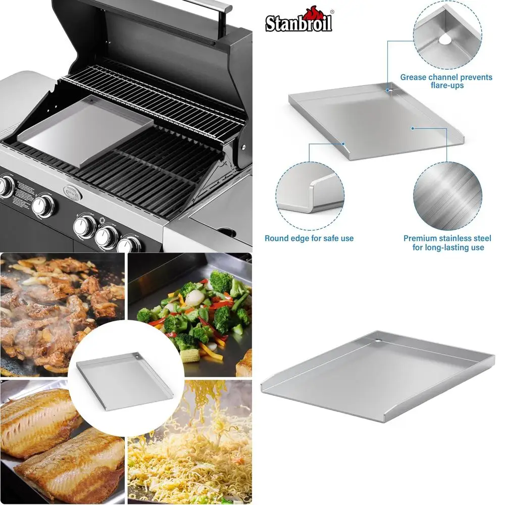 

Versatile Stainless Steel Griddle for Outdoor Cooking and Grilling