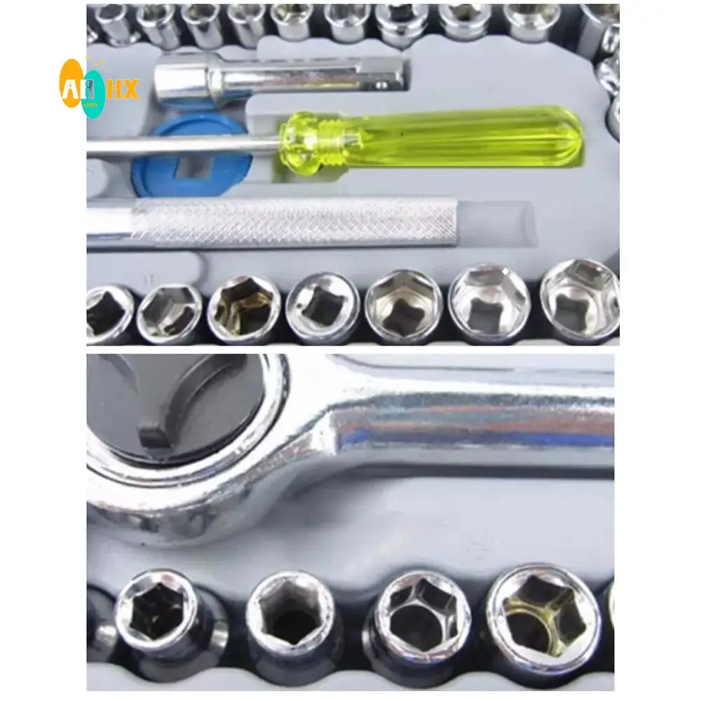 

Набор головок для гаечных ключей ABHX-40PCS подходит для ручной разборки и сборки автомобильных и мотоциклетных инструментов