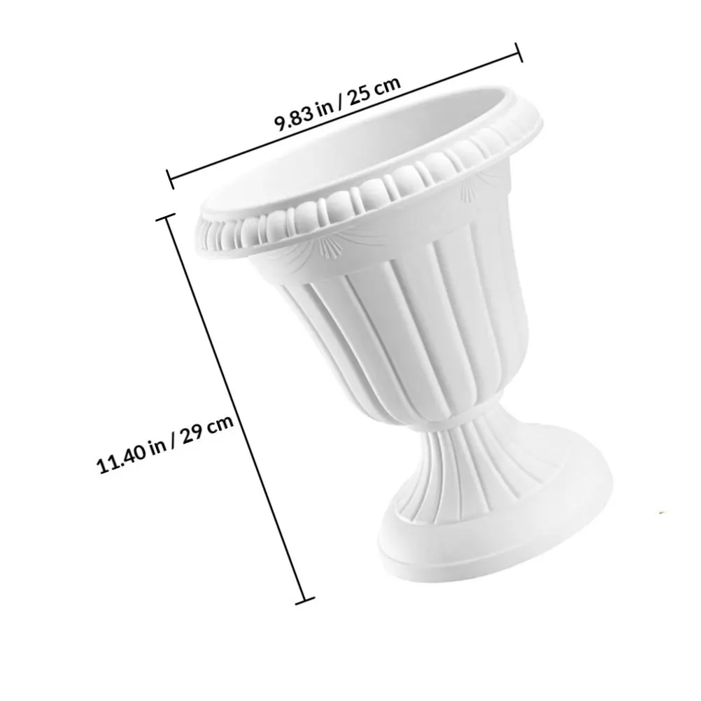 1Set Exquisite Roman Column Flower Pot Plastic Decorative Balcony Planter Fresh Spring Style Household Flower Pot for Wedding