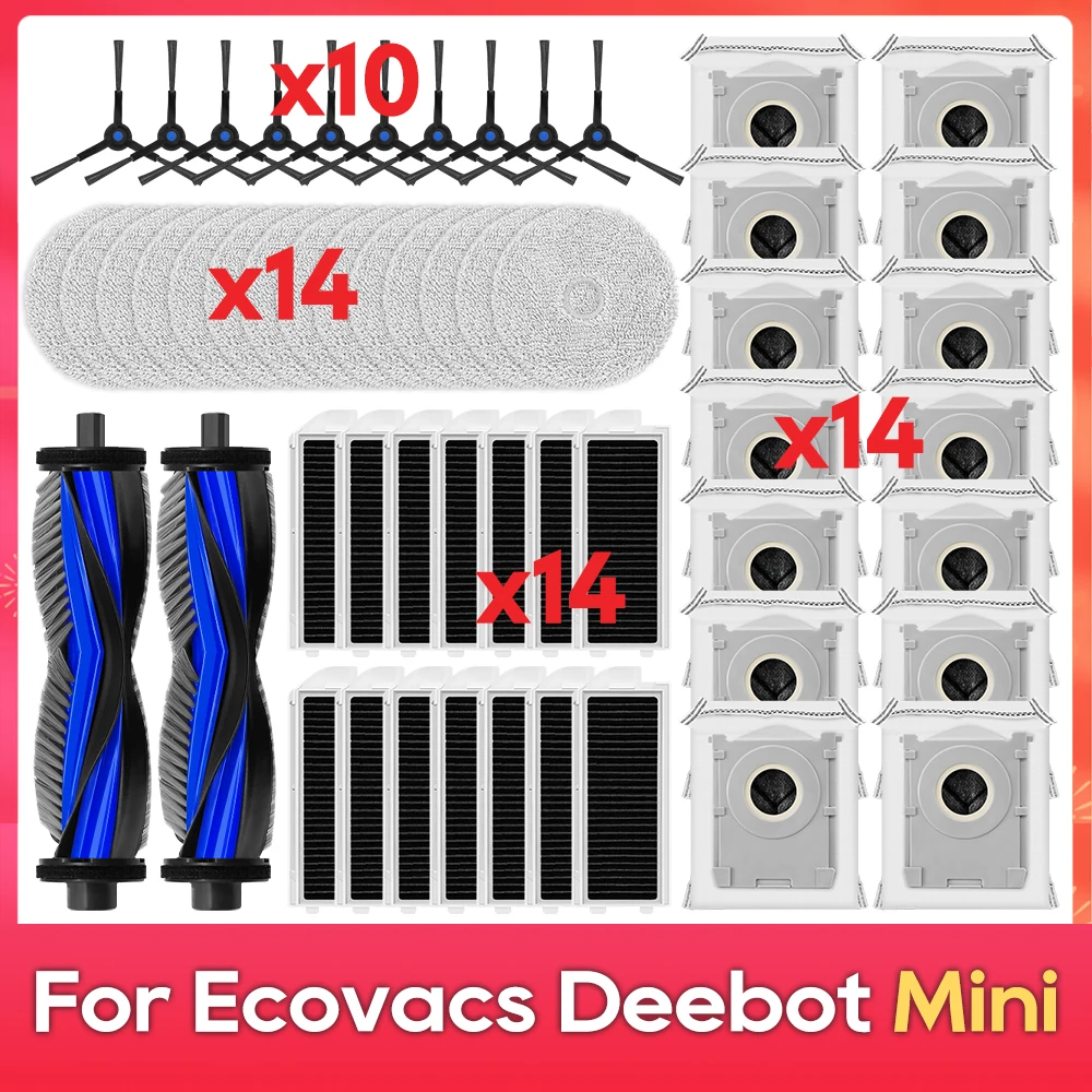 مناسب لملحقات (Ecovacs Deebot Mini) فرشاة جانبية رئيسية كيس غبار ممسحة قطع غيار قماش