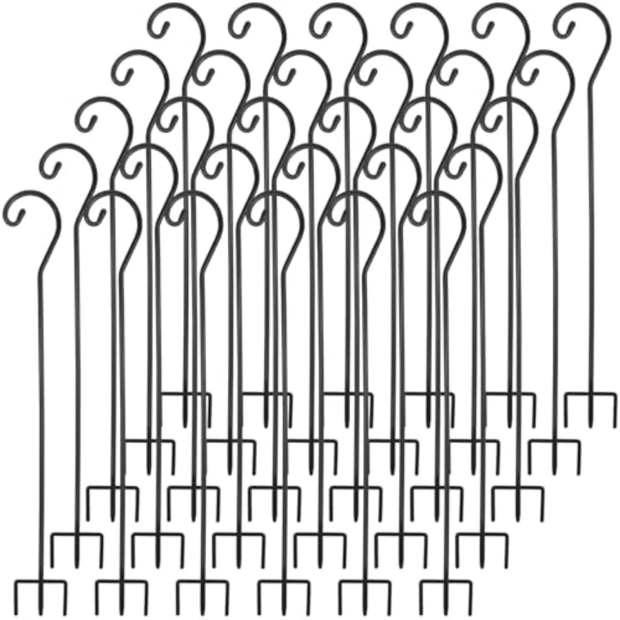 

Pcs 48 Inch Outdoor Shepherds Hook Bulk Garden Hooks for Hanging Plants Lanterns Bird Feeders Solar Lights Hummingbird Feeder S