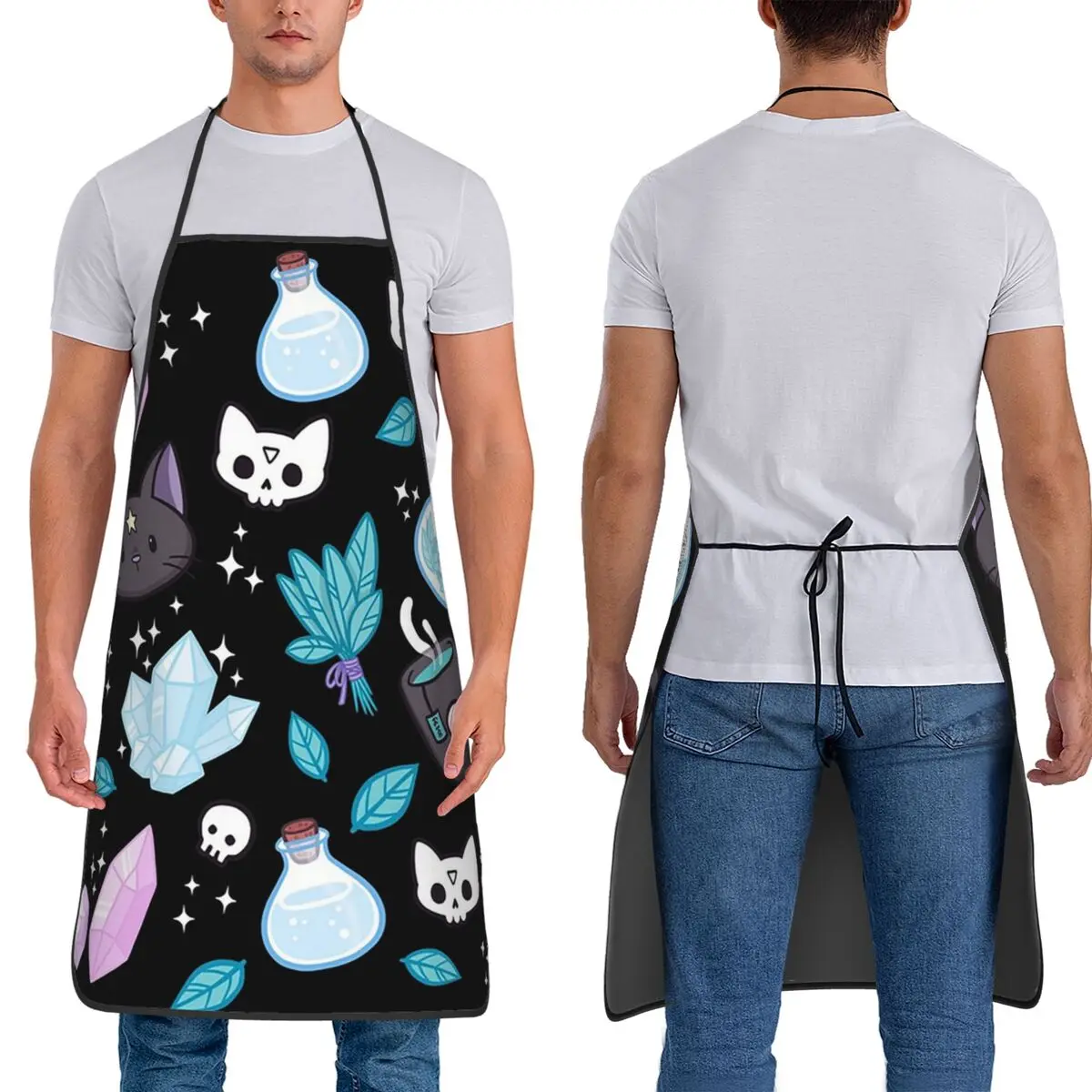 

Фартук Herb Witch Black Nikury для поваров и поварих, водонепроницаемый, для кухни, уборки, садоводства, для женщин и мужчин