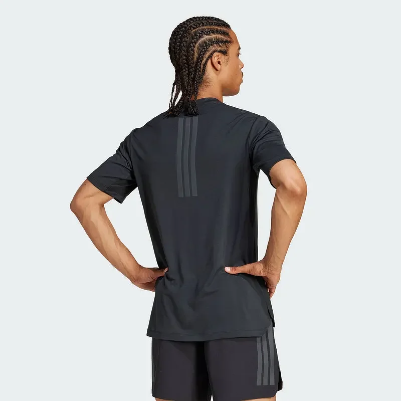 Adidas New Summer Men's Soaking Wet Steam Wear-resistant Sports Short-sleeved Crew Neck T-shirt JI8215