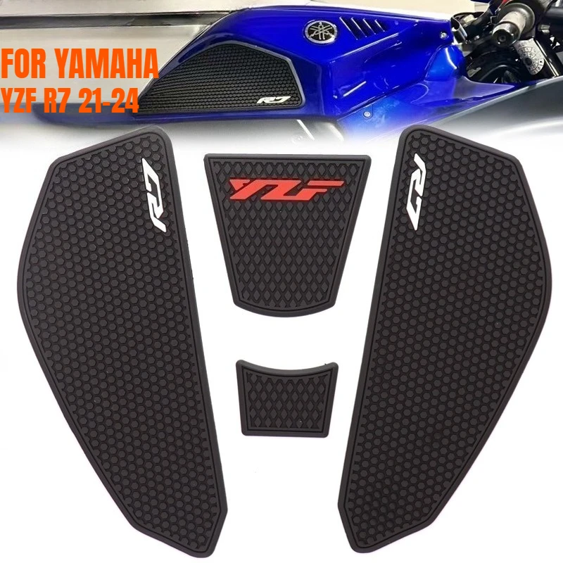 

Motorcycle For R7 YZF R7 YZFR7 2021-2025Side Fuel Tank pad Tank Pads Protector Stickers Decal Gas Knee Grip Traction R7 Tank pad