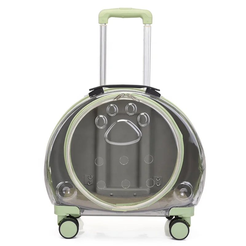 New Arrival Outdoor Clear Trolley Case Breathable pet cages Portable Pet Travel Backpack