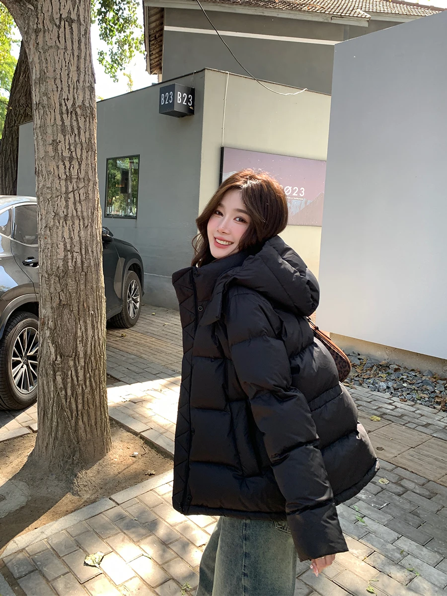 

Женская зимняя утепленная куртка-пуховик Stevens Sli ort Bla Du с капюшоном, теплая, из полиэфирного волокна