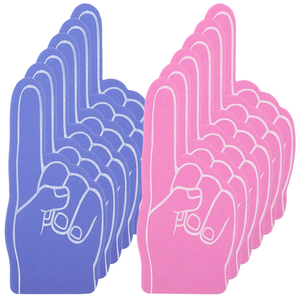 

12pcs Fingers Sports Party Blue Green Yellow Red Foam Fingers Cheerleading Basketball Football Props