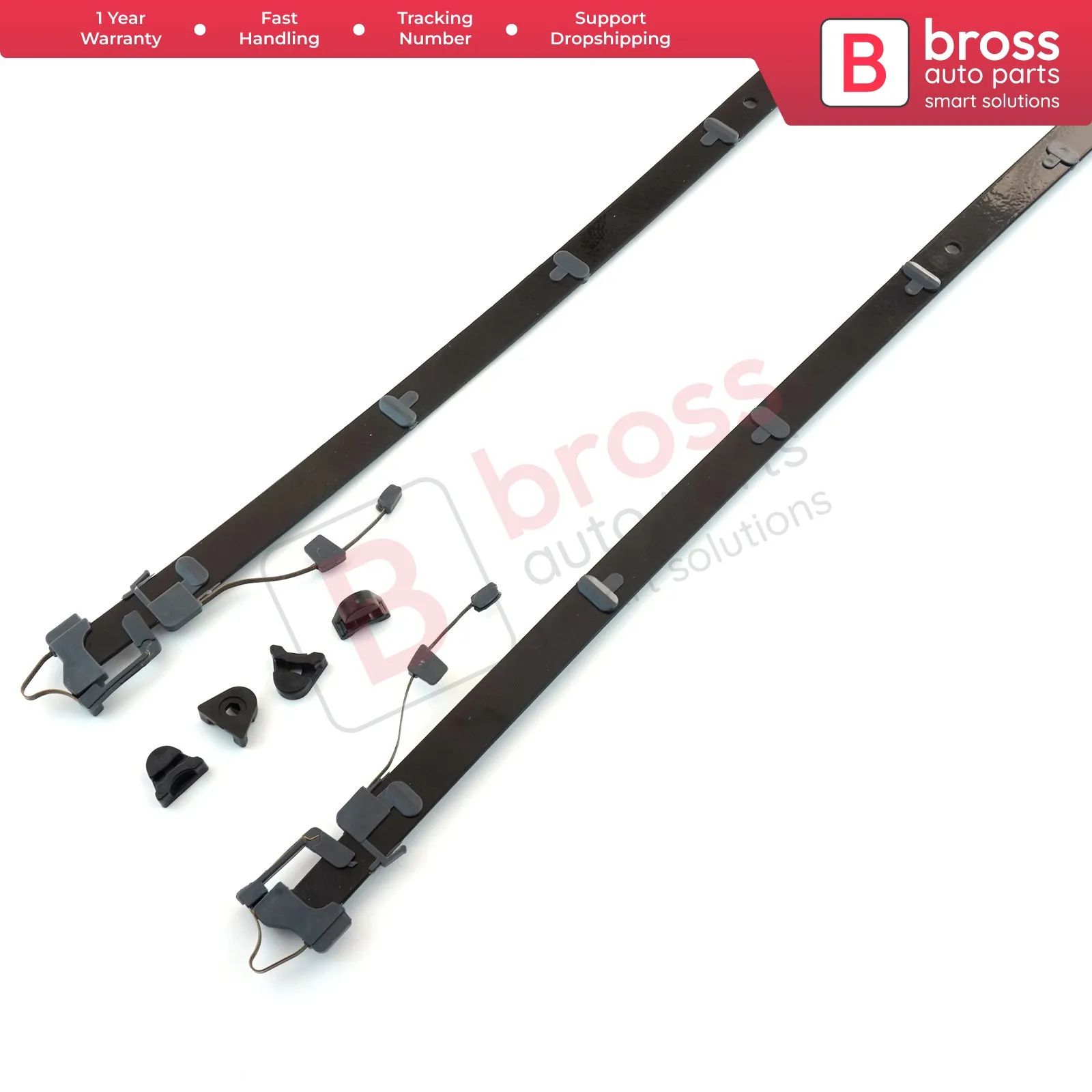 BSR616 Panoramic Sliding Sunroof Rail Frame Glass Slider Guide Set A2227800100 for Mercedes S W222 S63 S65 AMG S 500 S600 59 cm