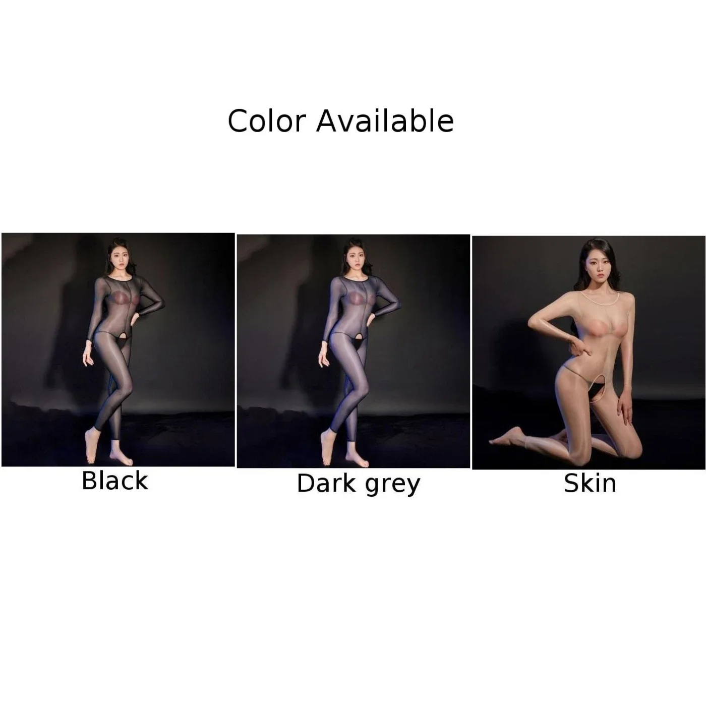 Ladies Open Crotch Full Bodystocking See Through Jumpsuits Female Sex Lingerie Transparent Pantyhose Hollow Out Tights Leggings