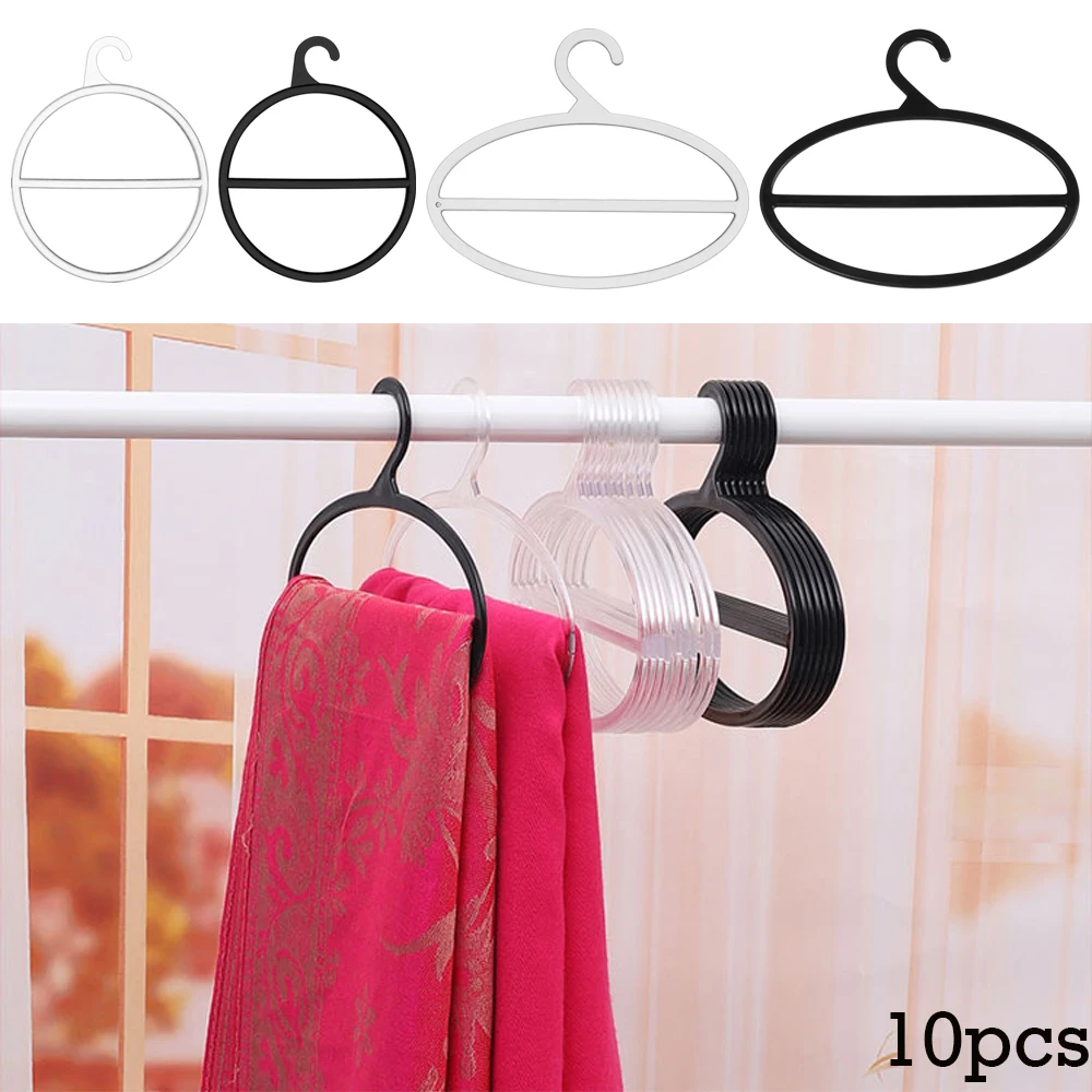 Multi Purpose Plastic Circle Scarf Hanger Tie Clothes Rack Storage Racks Closet Organizer Portable Space Saving