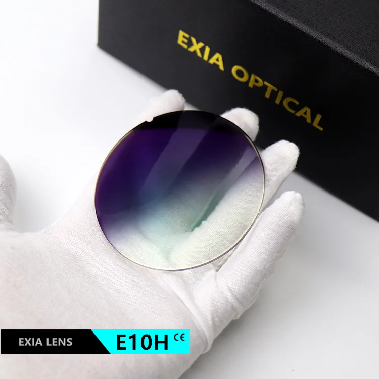 

EXIA E10H Sunglasses Lenses SHMC AR Green Coated Doubld Sides Gradient Grey Color Base Curve 2 Diameter 75mm UV400