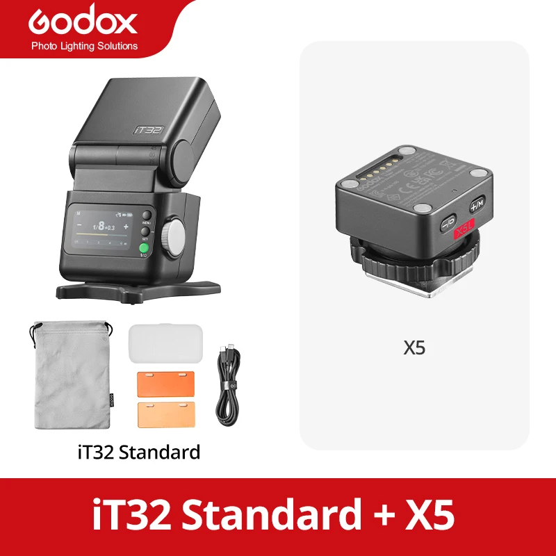 Godox iT32 iFlash Cameraflits TTL HSS Draaibare Kop op Camera Flitslicht X5 C/S/N/F/O/L Draadloze TTL Magnetische Flits Trigger