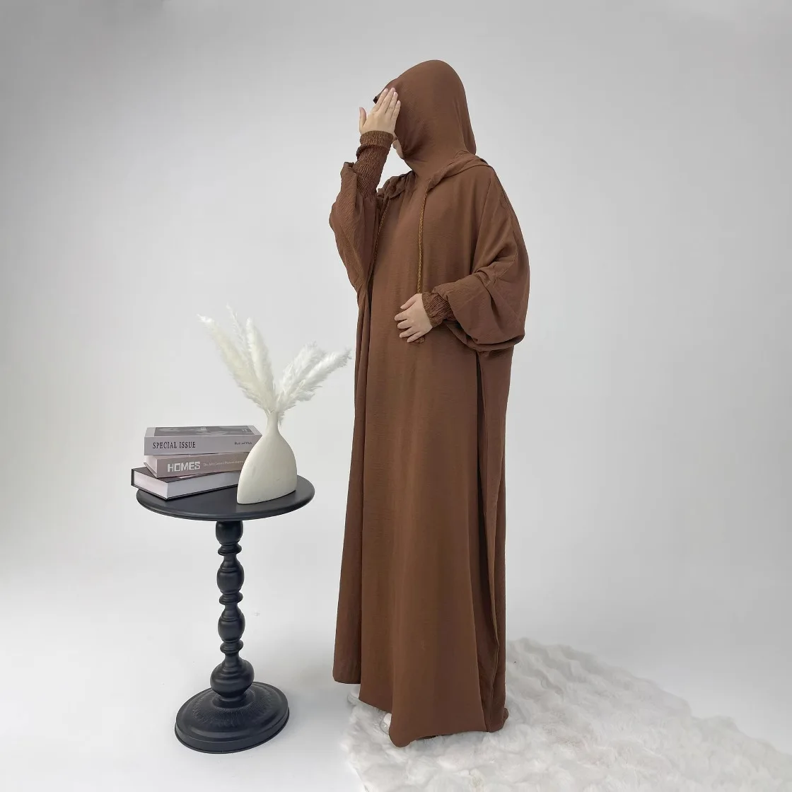

Muslim Dress Women Turkish Abaya Hooded Vestidos Morocco Dubai Jalabiya Kaftan Islam Dresses Abayas Eid Ramadan Arab Long Robe