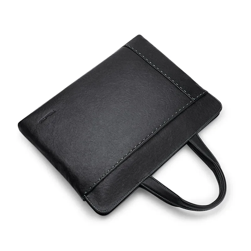 Bolso de mano para ordenador portátil para hombre y mujer, bolsa interior para tableta, bolso cruzado de negocios, documentos oficiales, color sólido, simple y elegante