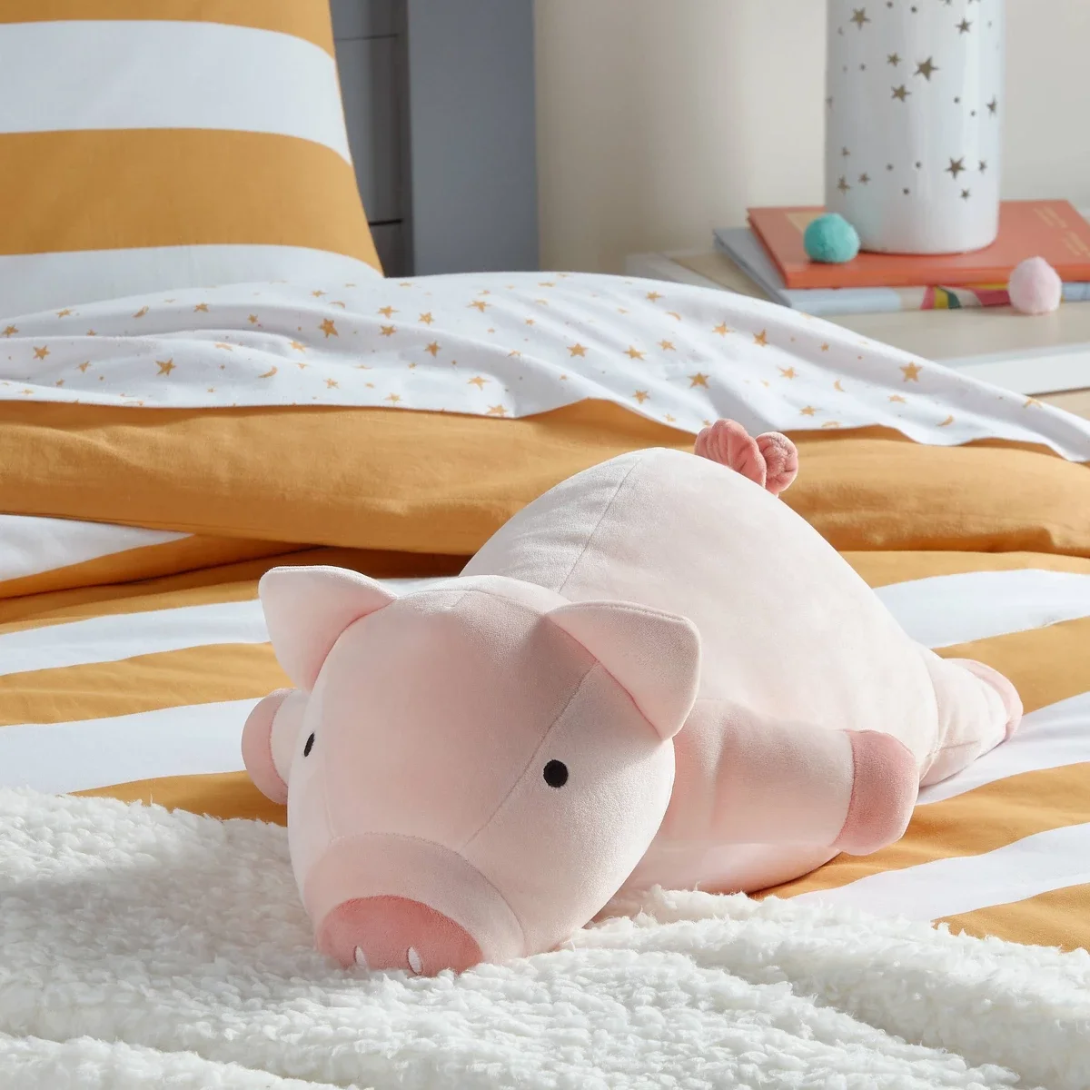Pig Weighted Plush Kids' Throw Pillow Pink - Pillowfort