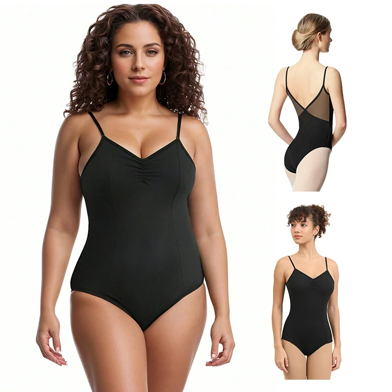 Женский классический черный камзол, балетный танцевальный купальник для взрослых, танцевальная гимнастическая майка с мягкой подкладкой, костюмы без рукавов
