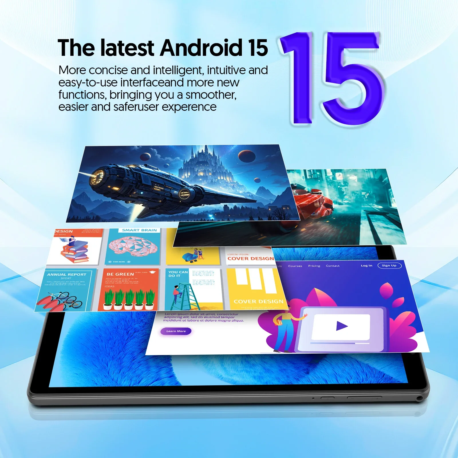 2026 Model 5G Tablet | Android 15.0 OS | Brand New Release | 8GB (3GB+5GB) RAM + 32GB ROM | 6000mAh Battery | Bluetooth/Wi-Fi