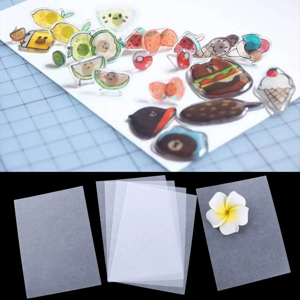 

Подарок DIY Изготовление ювелирных изделий Художественный пластиковый лист Листы термоусадочной пленки Термоусадочная бумага Термоусадочная бумага Термоусадочная пластиковая бумага
