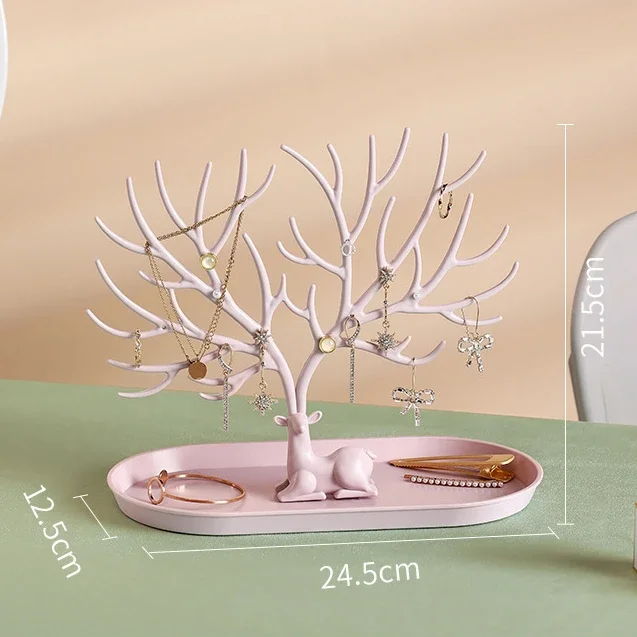 Schmuck Display Stand Tablett Baum Lagerung Racks Ohrringe Halsketten Ringe Schmuck Boxen Fall Desktop-Organizer Halter Make-Up Dekor
