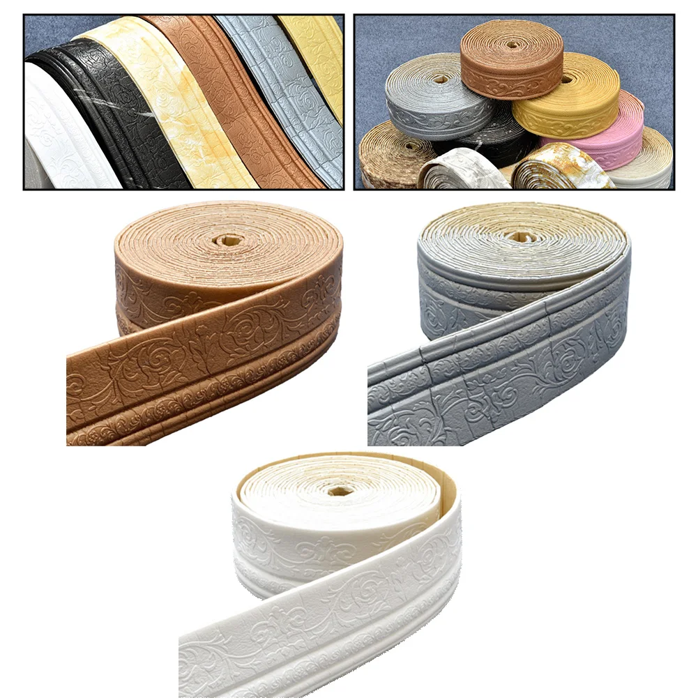1 st 10 m * 10 cm * 5mm Decoratieve Plint Taille Lijn Plint Muurstickers Rand Strips Waterdicht vochtbestendige Taille Grens