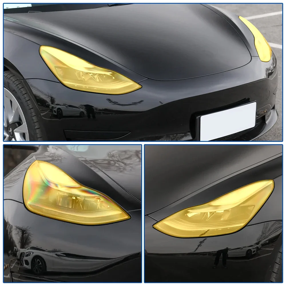 

Pre Cut For Tesla Model X 2016-2021 Self Adhesive Car Vinyl Tint Film Auto Headlight Styling Vehicle Lights Color Change Sticker