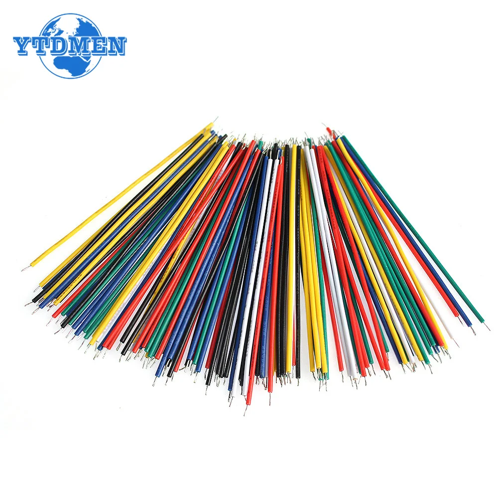 120PCS 24AWG Jumper Wire 26AWG Tinned Wire 6 Color 8cm DIY Electronic Kit, for PCB and Breadboard Cable Wires High-Quality