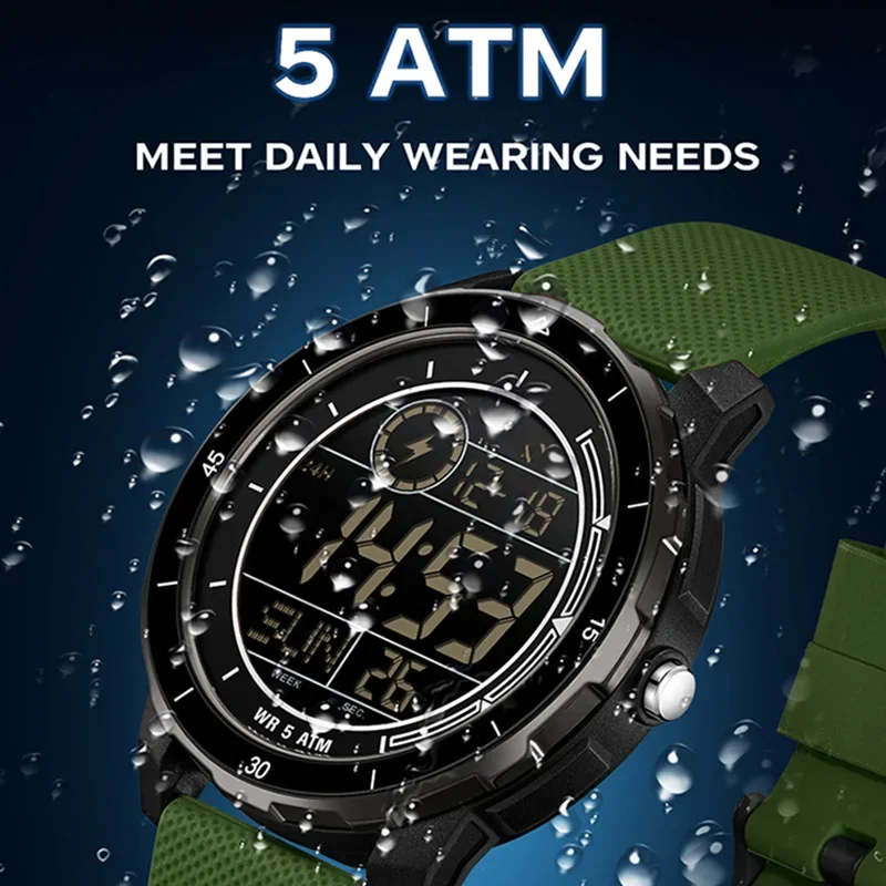 산다 최고급 명품 남성용 스포츠 전자시계 학생용 아웃도어 다기능 LED 아날로그 디지털 손목시계 알람 시계