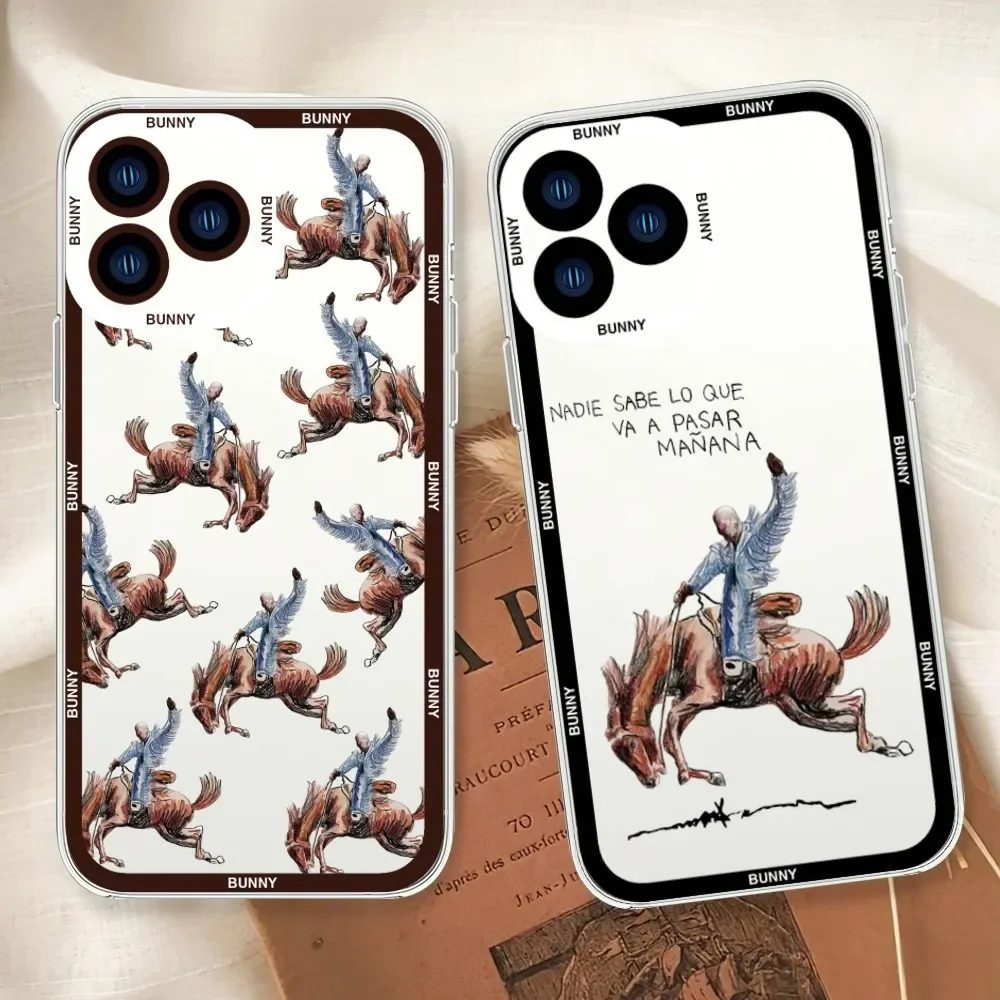 Rapper B-Bad B-Bunny Nadie Sabe Phone Case For Samsung S20 S21 S22 S23 Fe Lite Plus Ultra Transparent Border Shell