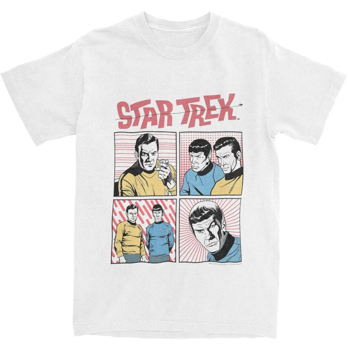 Stars Treks Comic Spock Pop Art Apparel T-Shirt for Men Women Classic Film Novelty 100% Cotton Unique Clothes