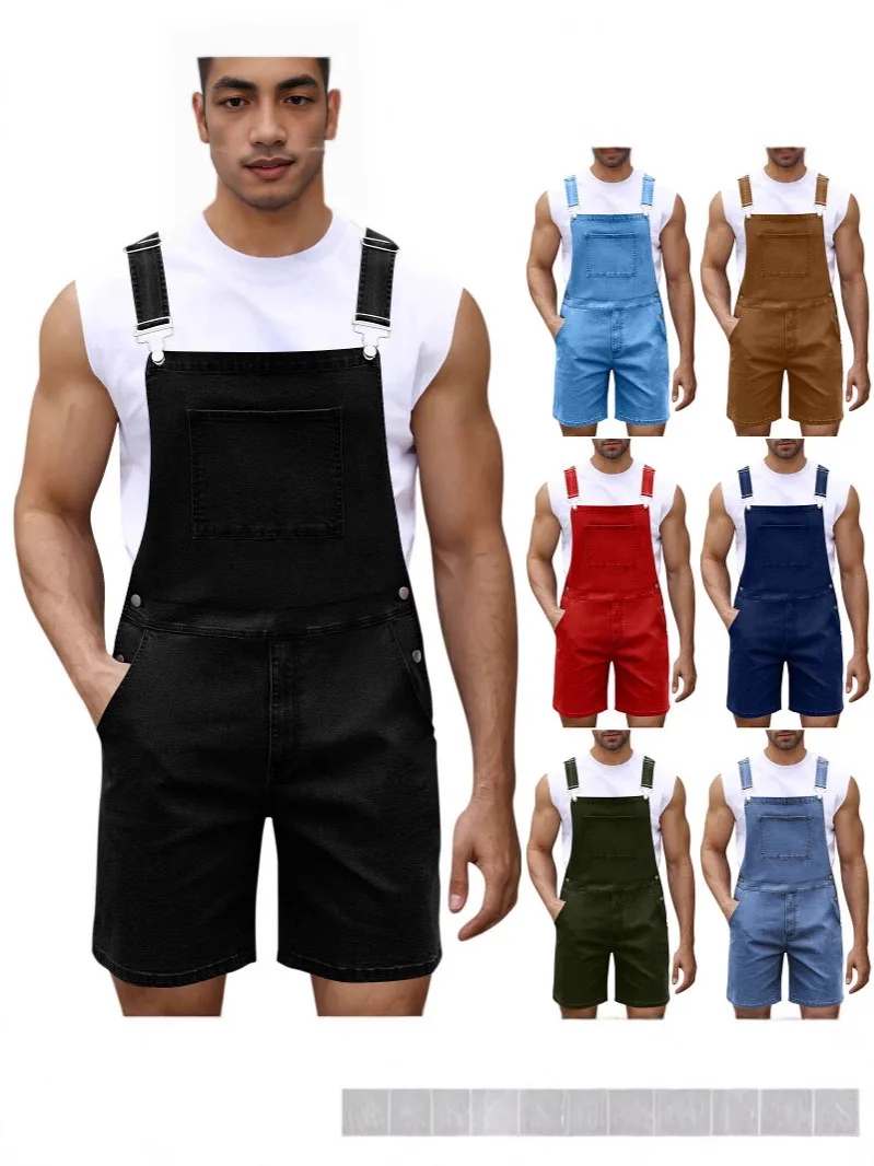 

Men's Faionable Lightweight Denim orts Casual Trendy Belted orts Cotton Hanmata Nylon Straight Leg mid Waist orts