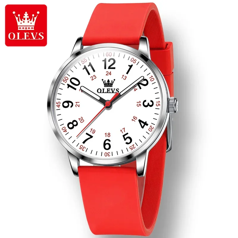 

OLEVS 9953 Super-thin Fashion Women Wristwatch, Quartz Silicone Strap Waterproof Watch For Women Luminous