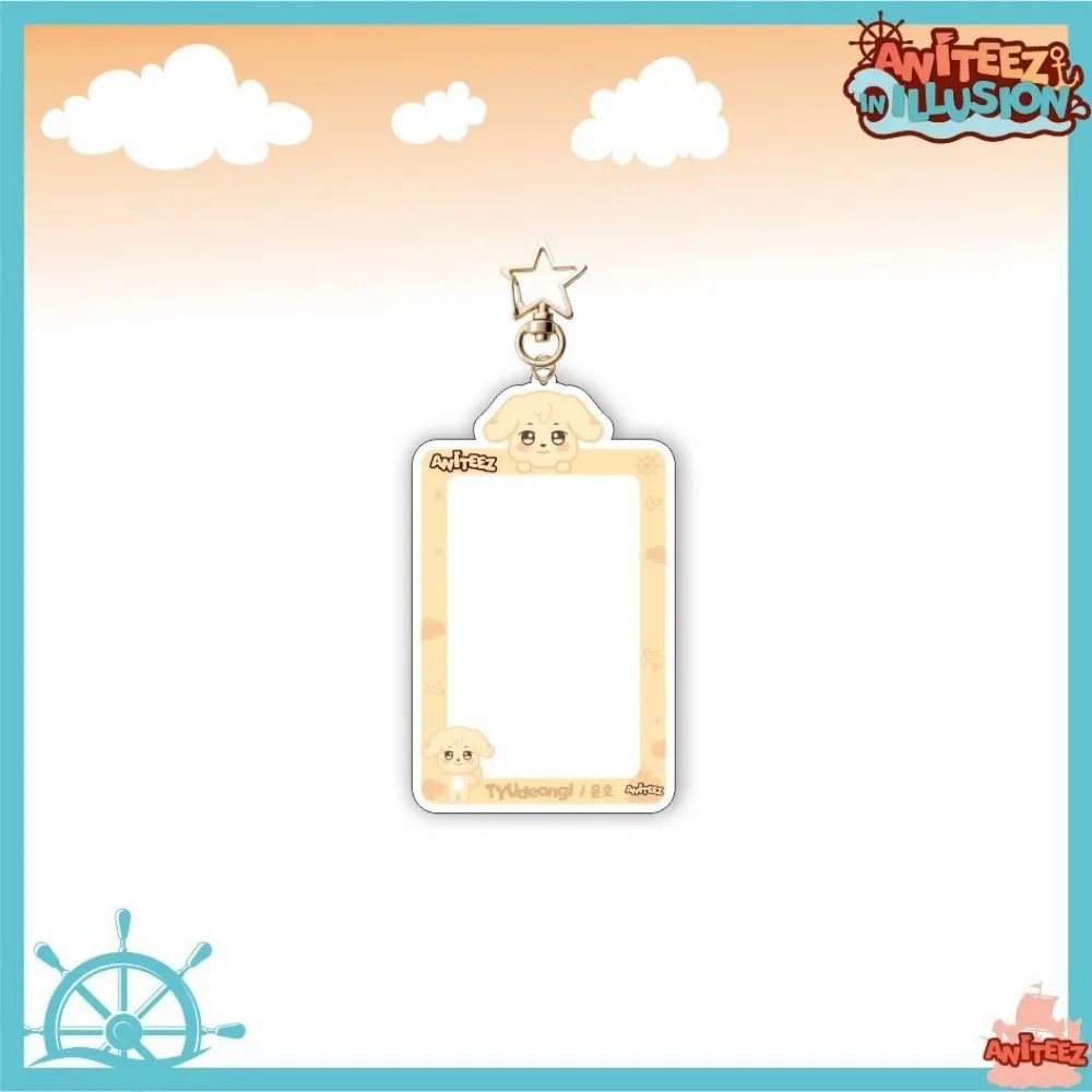 Fashion Women Men Keychain Acrylic Gifts Photo Frame Key Ring Holder Cute Cartoon Kawaii Photocard Case image 5
