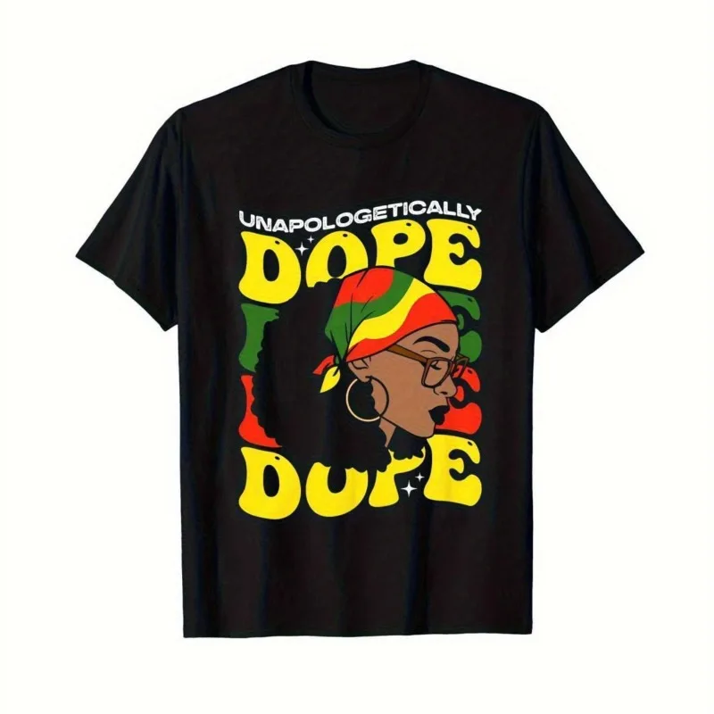 

Afrocentric Dope Girl Shirt Black Pride Rasta Style Tee Unapologetically Dope African Culture Graphic T Shirt