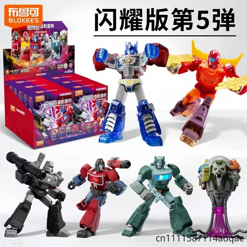 Новые фигурки Blokees Transformers Shining Version 5: Мегатрон, Оптимус Прайм, Старскрим, Аоллспарк Рейнгайд. Сборная модель-игрушка в подарок.