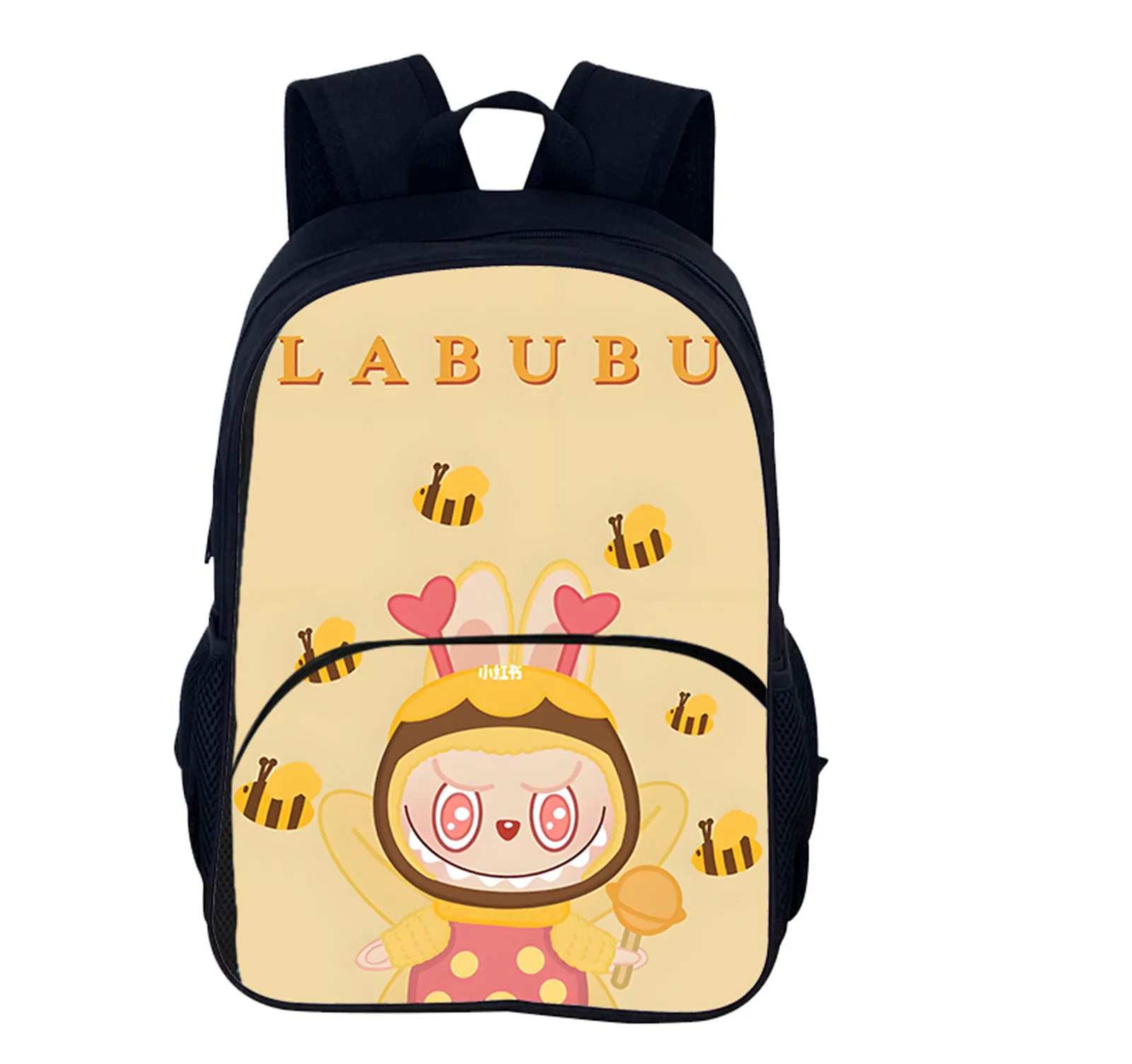 

Labubu Cartoon Book Bag with Front Pocket-Unisex Kid cute Casual Backpack for School Use Daypack