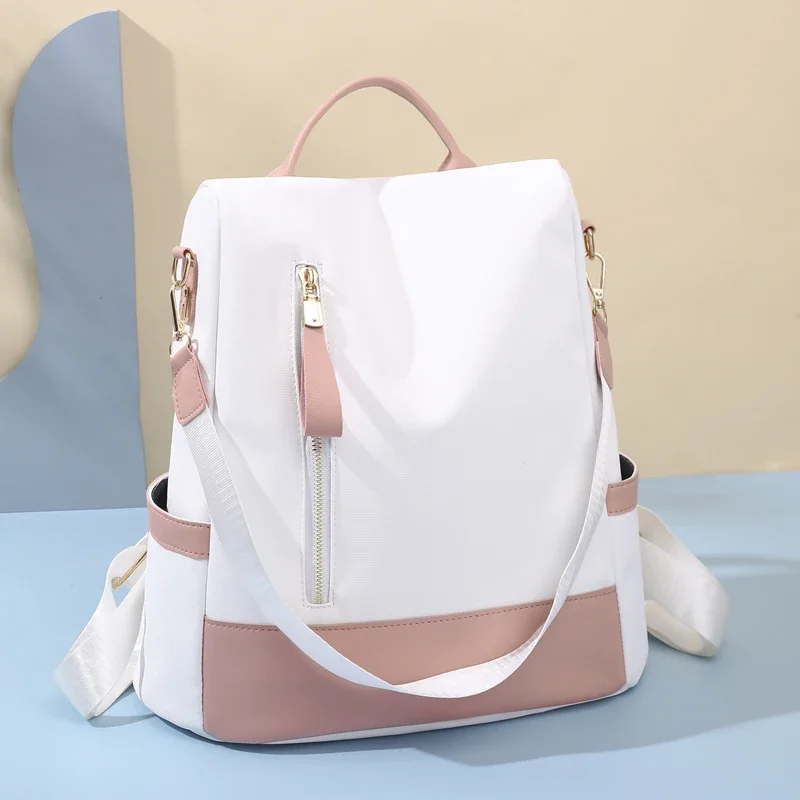 Wasserdichte Oxford Tuch Nähen frauen Rucksack Anti-diebstahl Zurück Zipper Mädchen Schul Lässige Reise Einzelnen Schulter Rucksack