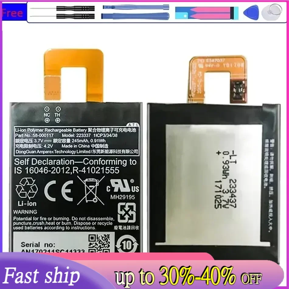 

Battery 245Mah 58-000117 For Amazon Kindle KO1 Oasis 1,2 Oasis1 Oasis2 Tablet Bateira With Free Tools