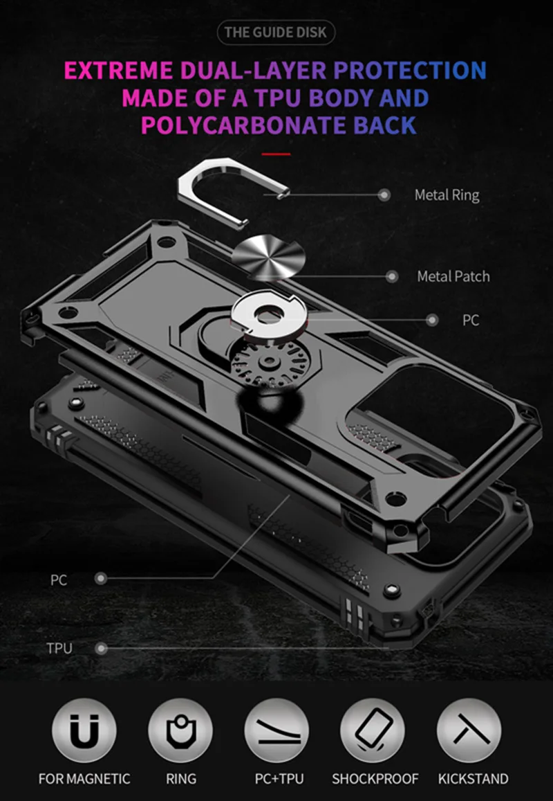 For Xiaomi Redmi Note 12 11 10 Pro Plus 11s 10s Case Armor Shockproof Cover For Redmi 10 10A 10C 12C 11A Case