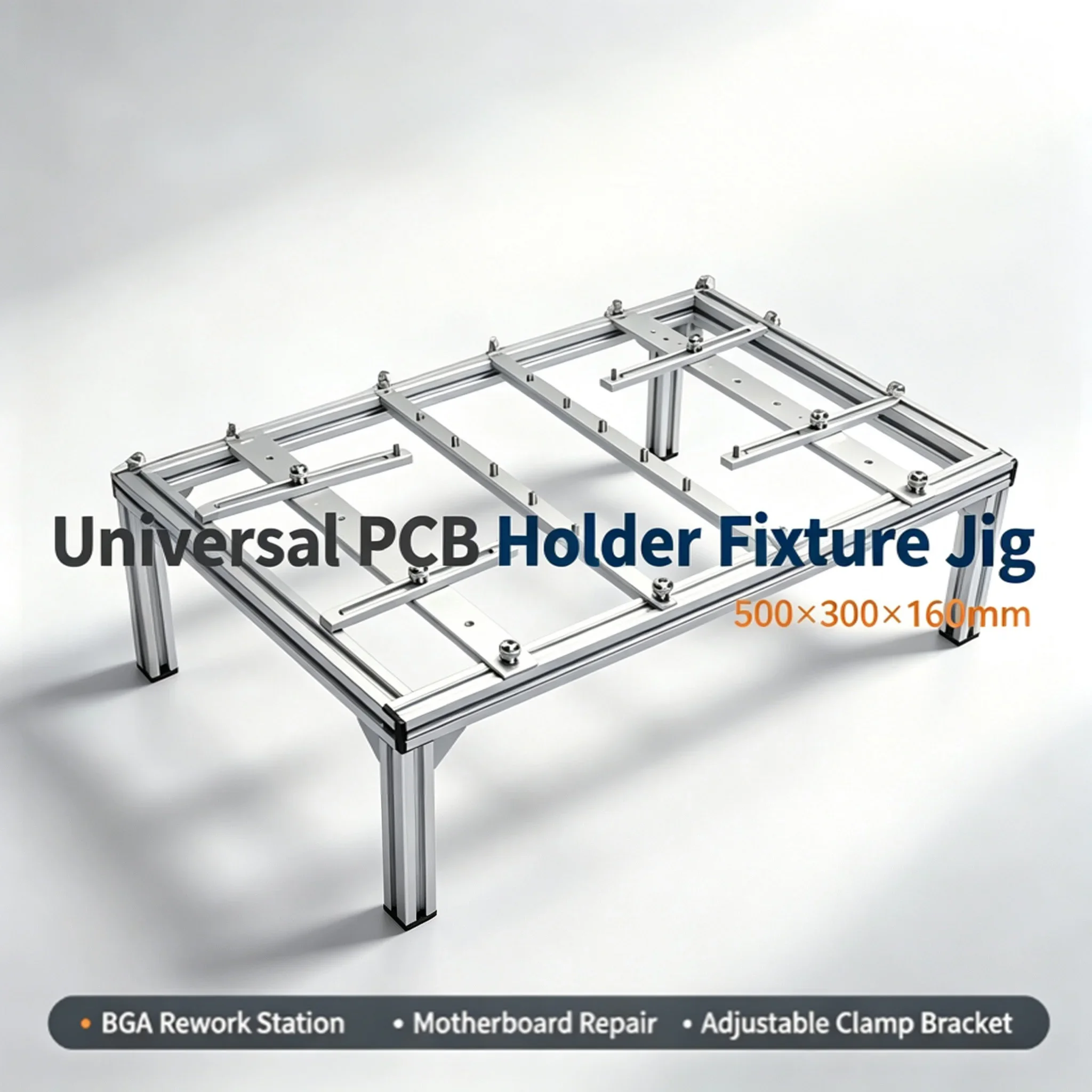 US Stock Universal PCB Holder Fixture Jig 500×300×160mm BGA PCB Bracket Clamp for Motherboard BGA Rework Station Repair Tools