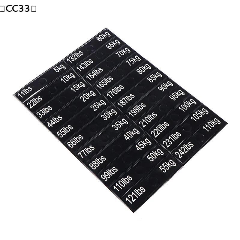 1 Sheet Weight Sticker Labels for Gym Equipment Accessories Power Equipment Label Numbers Sticker〔CC33〕