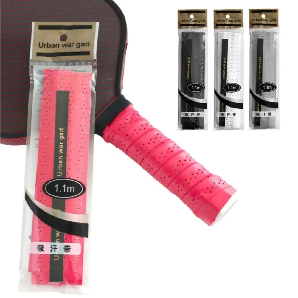 

Raised Ridge Pickleball Grip Tape Universal Enhanced Traction Cozy Overgrip Wrap Sweat Absorbent PU Leather Paddle Grip Cover