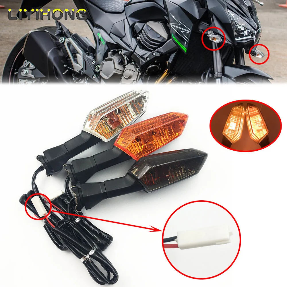 For KAWASAKI Z125 Z250 Z300 Z750 Z800 Z1000 VERSYS 650/1000 ER-6N ZRX1200 Motorcycle Turn Signal Indicator Light Lamp Lens