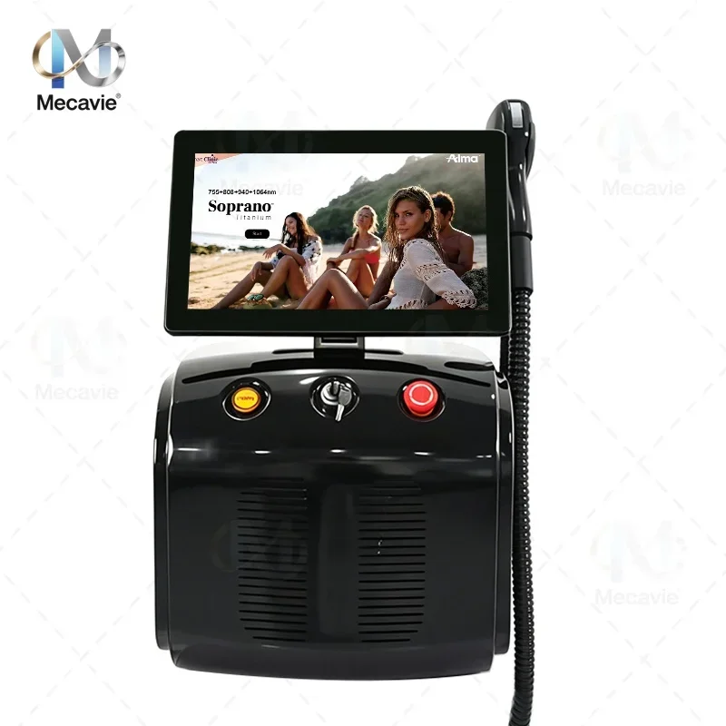 Mecavie 6000W Diode Hair Reduction Equipment, Four‑Wavelength 0‑5℃ Ice‑Cool Handle, Multi‑Language System For Esthetic Salon Spa