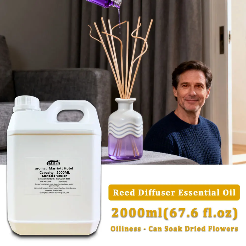 GAFERA 2000ml (67.6 fl.oz) Marriott Hotel Essential Oils - For Reed Diffuser & Fireless Aroma Diffuser, Vine Aromatherapy Liquid