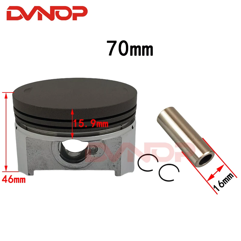 Motorcycle 70mm Piston 16mm Pin Ring 1.2*1.2*2.5mm Set For LONGXIN250  Loncin 250 TG260 Off-road Dirt Bike Engine Spare Parts