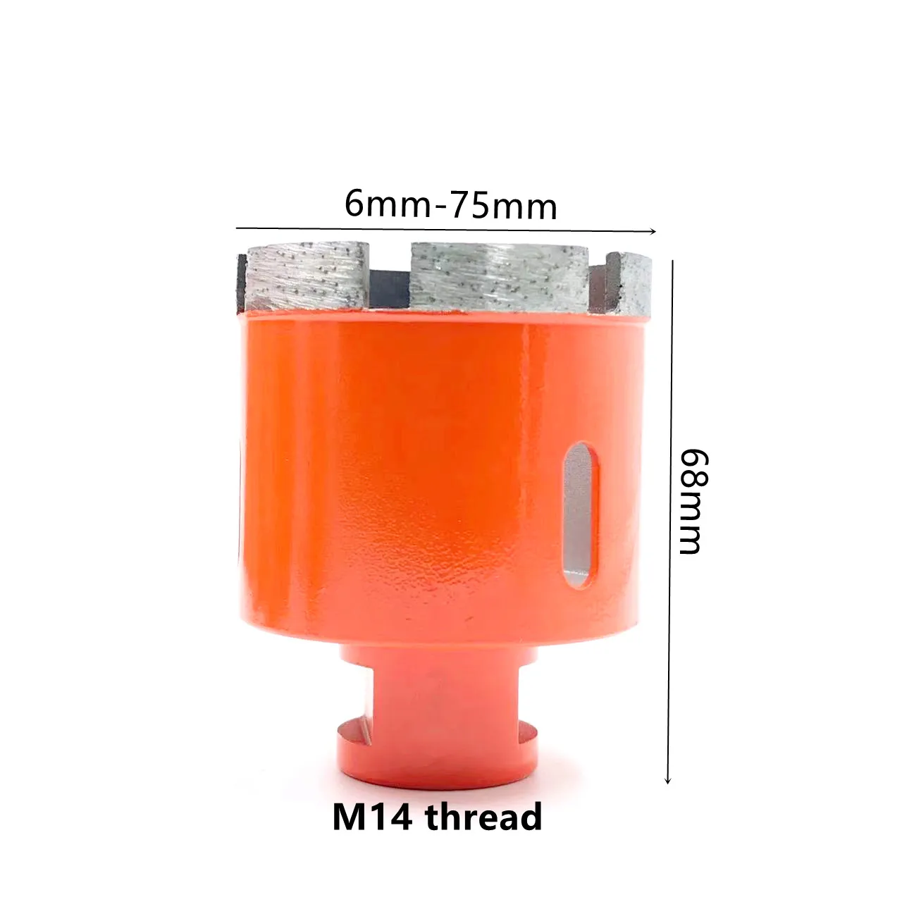 Buraco De Diamante Saw Broca, M14 Abridor De Mármore, Bit De Núcleo De Sinterização, 1Pc, Granito Tijolo De Cerâmica De Pedra De Concreto De