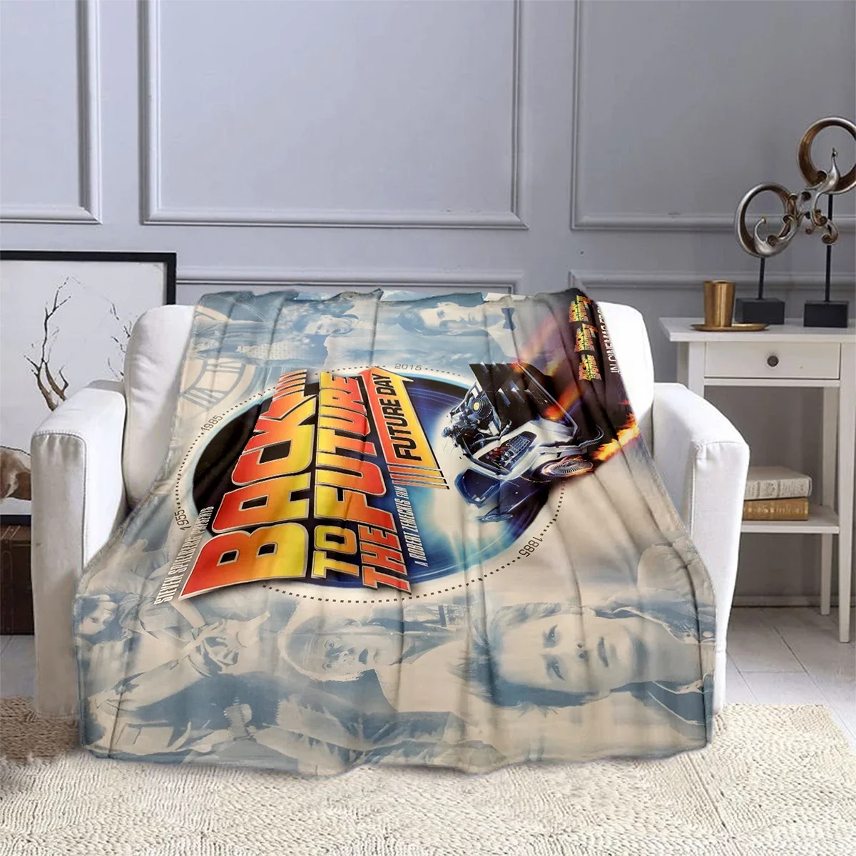 Sci-fi Movies B-Back ToThe Future Blanket Children's Blankets High Quality Flannel Blanket Soft Comfortable Home Travel Blanket