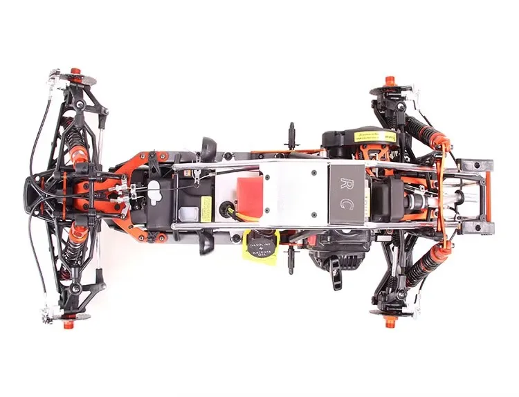 Sistema frenante di controllo cablato a 4 ruote con lavorazione di precisione CNC per ROVAN ROFUN KM HPI BAJA 5B 5T 5SC